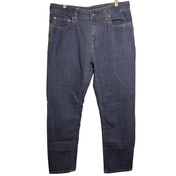 PrAna Mens Jeans‎ Size 33 X 30 Slim Black Organic Cotton Straight Leg Stretch - Picture 1 of 10